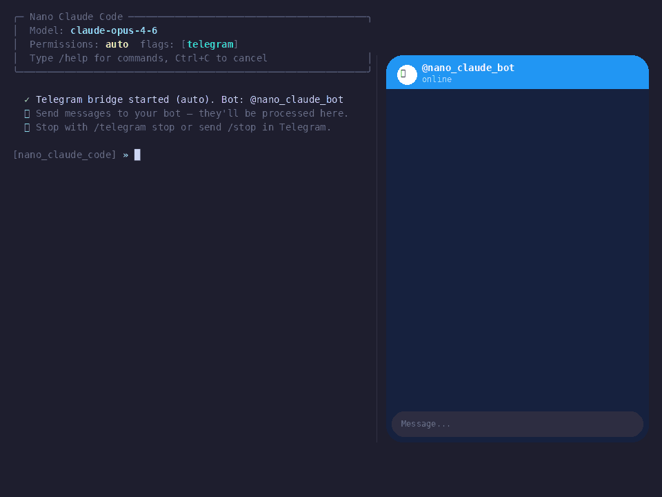Telegram remote control demo